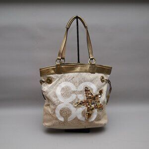 Coach Audrey Canvas Leigh Limited Edition Tote Bag